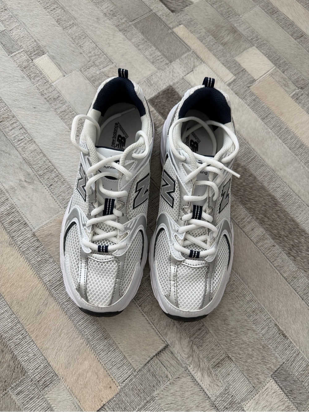 New Balance 530 navy, white, silver - Picture 2 of 7